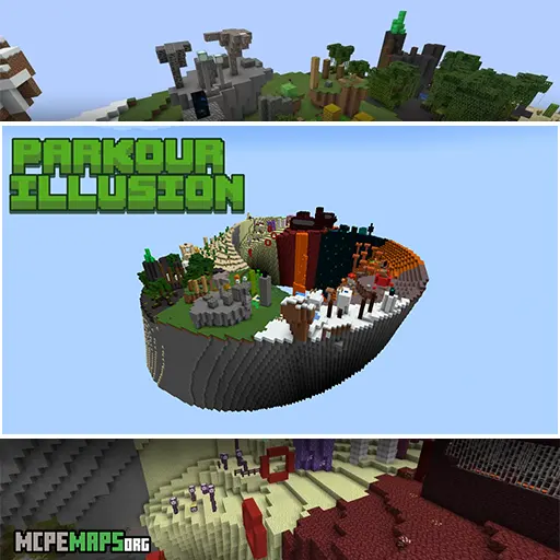 Parkour Illusion For Minecraft PE Map