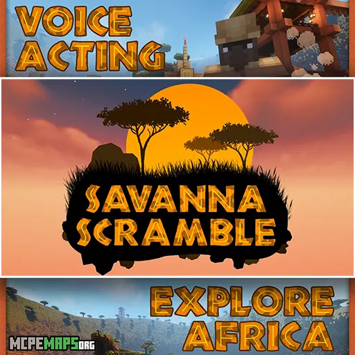 Savanna Scramble For Minecraft PE Map